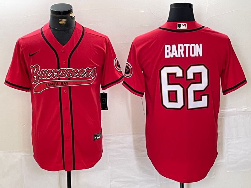 Men Tampa Bay Buccaneers #62 Barton Red Joint Name 2024 Nike Limited NFL Jersey style 2->tampa bay buccaneers->NFL Jersey